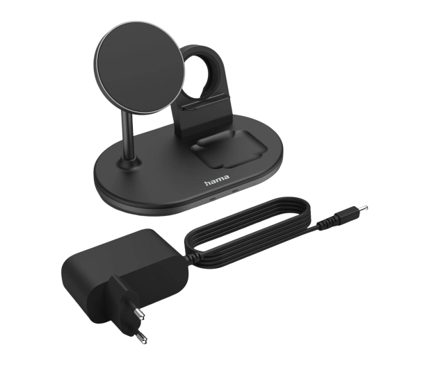 HAMA ŁADOWARKA INDUKCYJNA 3w1 "MagCharge Multi" 15 W, CZARNA - 1318746 - zdjęcie 2